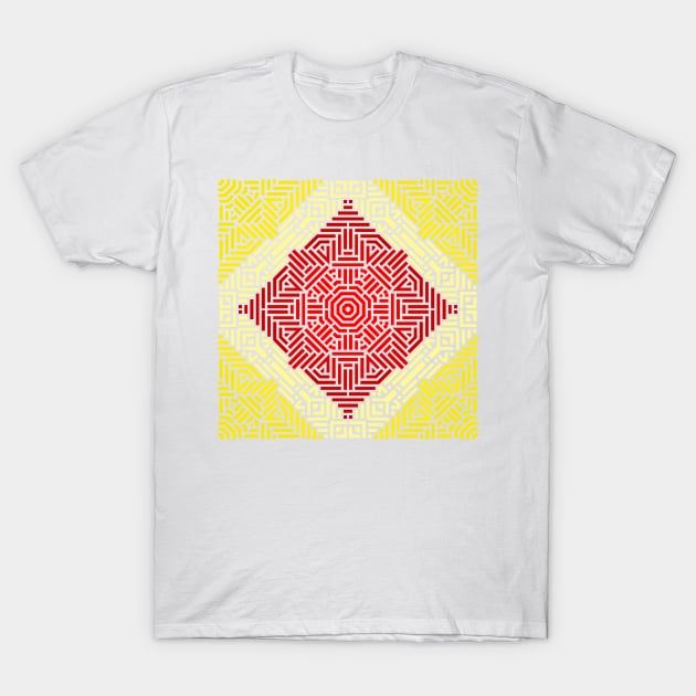 Christmas Star Red And Gold T-Shirt by justrachna